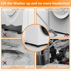 LUCKUP Heavy Duty Appliance Rollers, Extendable Washing Machine Stand Furniture Rollers Mobile Fridge Base Furniture Sliders for Refrigerators Washer and Dryer Support 660 lbs, Black