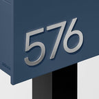 Adoorn 4 Inch Mailbox Numbers - Number 7, Silver Color, Each Sold Individually, Premium Metal Self Stick Address Numbers, Weatherproof Mailbox Numbers for Outside