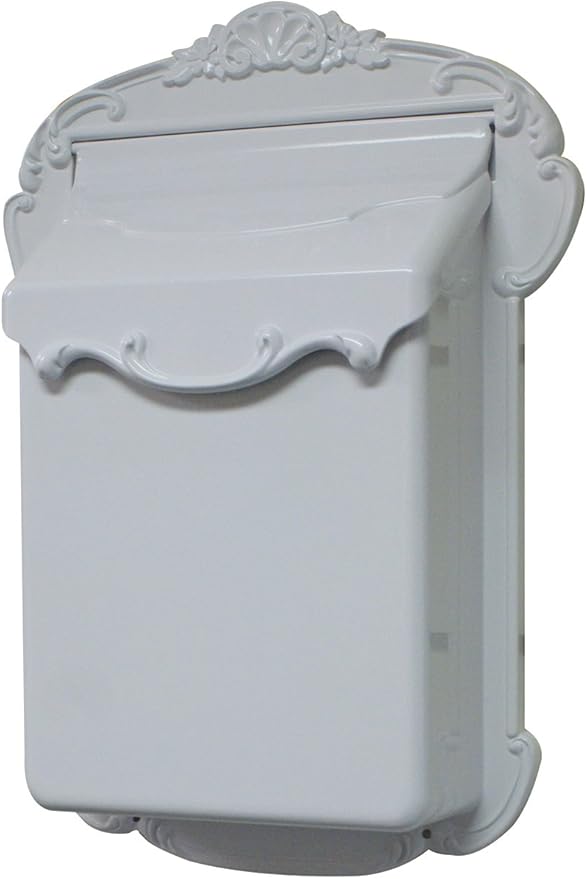 Special Lite Victoria Vertical Wall Mount Mailbox - White Aluminum Mailbox for Wall Mount - SVV-1013-WH