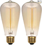 Westinghouse 0413200 60 Watt ST20 Amber Timeless Vintage Inspired Bulb with Medium Base (Pack of 2)