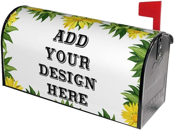 Personalized Mailbox Covers Custom Picture/Photo/Text Magnetic Standard Size Mailbox Wraps Post Letter Box Cover for Garden Yard Outdoor Decorations-7