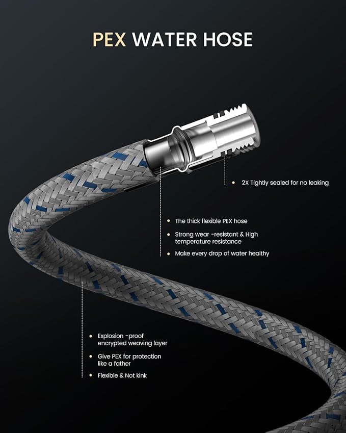 APPASO 2 Hole Kitchen Faucet, 3 Modes Matte Black Kitchen Faucet with Pull Down Sprayer, High Arch Kitchen Sink Faucet with Side Single Handle 2 Pieces