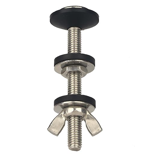 Universal Toilet Tank to Bowl Gasket & Tank to Bowl Bolts, 2 Kind Gasket and 4 Pieces 5/16 * 3.15 Inch Toilet Tank Bolts, Fit Most 2-Inch and 3-Inch Flush Valve Opening