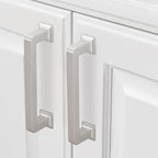 COTYKILEY 10 Pack 3.75 Inch(96mm) Brushed Satin Nickel Cabinet Handles Kitchen Cabinet Pulls Cabinet Door Handles Kitchen Cabinet Hardware Cupboard Drawer Pulls Dresser Handles