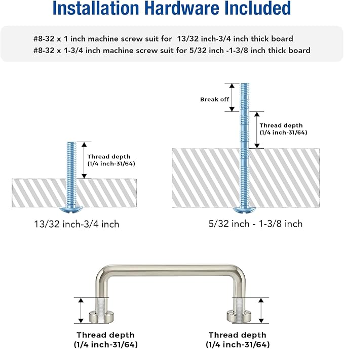 JOY DECOR Cabinet Pulls – 3 Inch Hole Center, Brushed Nickel, 5 Pack, Zinc Alloy Cabinet Handles for Drawers & Cupboard – Vintage Style Hardware for Kitchen, Bathroom, Dresser, Furniture Makeover