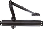 CLG HARDWARE Heavy Duty Commercial Door Closer DC8016 - Slim Line - Surface Mounted, Grade 1- ADA & UL 3 Hour Fire Rated, Adjustable Size 1-6 for Entrances & Aluminum Storefronts - US10D Dark Bronze