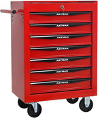 7-Drawer Steel Rolling Tool Cart with Wheels & Handle, Heavy-Duty Tool Chest Storage Cabinet for Garage and Workshop