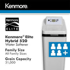 Kenmore Elite 520 Hybrid Water Softener & Whole House Filtration System – NSF-Certified 2-in-1 Softener + Filter – Great Tasting Drinking Water from Whole Home Softener