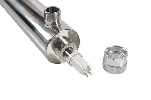 55W UV Ultraviolet Light Plus Sediment and Carbon Well Water Filter Purifier System for Rust, Iron, Sand, Dirt, Sediment Bad Taste/Odor.12 GPM UV System and 2 Heavy Duty Housings Size 4.5"x10"