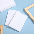 20 Pieces White Scrubbing Pad Non Scratch Scouring Pads Non Woven Scouring Sponge Multipurpose Abrasive Multi Surface Scrubber for Cleaning Polishing(6 x 9 Inch)