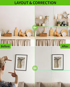 Firecore 82Ft Self Leveling Laser Level, Green Cross Line Laser Leveler Tool with Brightness Adjustment, Accurate Lazer Level for Picture Hanging Home Decoration,Battery Carry Pouch Included