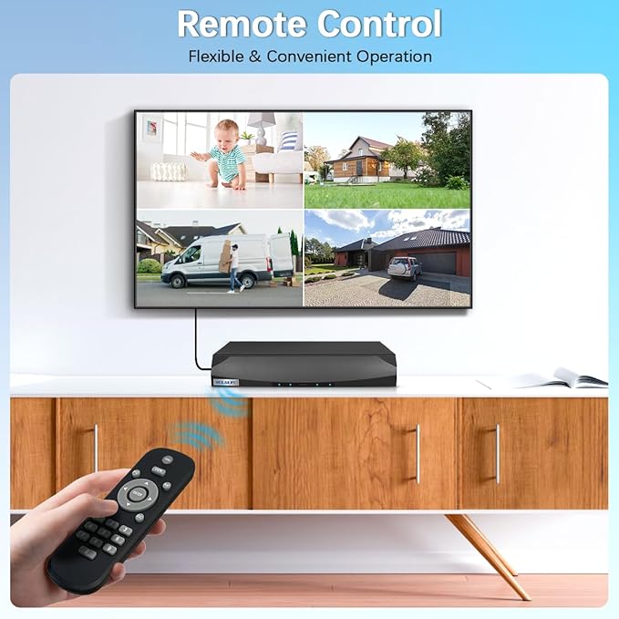 【2-Way Audio & 130° Ultra Wide-Angle】 4K 8MP Outdoor Wired Security Camera System, Wired Home Security Camera System, Home Surveillance DVR Kits