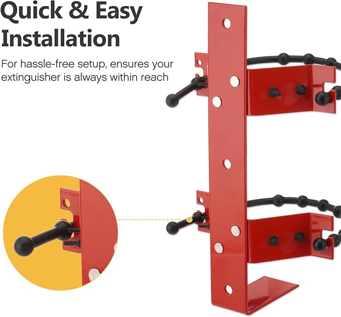 SPARKWHIZ Fire Extinguisher Bracket, for 2.75"-4.5" Diameter Extinguishers, Ideal for Home, Truck, RV, Vehicle, Boat, Marine & Commercial Use, 2 Pack