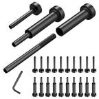 CKE 10 Pairs Black Invisible Cable Railing Kit,1/8" Swage Tensioner Hardware and Terminal Hidden T316 Stainless Steel Invisible Receiver and Swage Stud End for 2"x2" 4"x4" Wood/Metal Post Deck BCR31