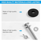 4PCS Universal Toilet Seat Bolts Kit,5/16 * 3.15 Inch Heavy Duty Stainless Steel Toilet Seat Screws with Specially Designed Stainless Steel Butterfly Downlock Nuts，Easy Installation and Long Lasting