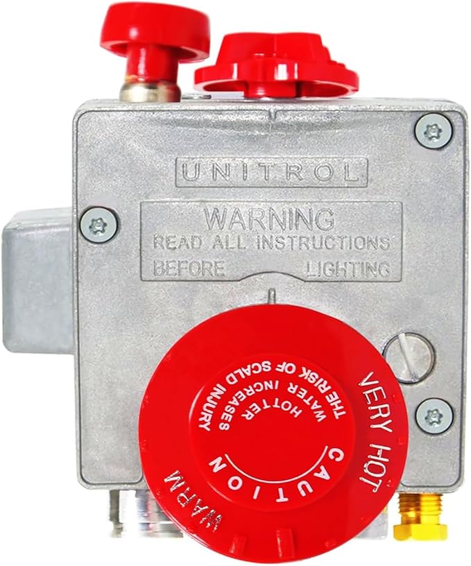 110-326 Gas Water Heater Valve,Natural Gas Water Heater Thermostat, Water Heater Replacement Parts Gas Control Valve with 1-3/8" Shank, 3-1/2" W.C