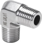 90 Degree Street Elbow - 1/4" NPT Male to 1/4" NPT Male Stainless Steel 304 Heavy Duty Forged Barstock Street Elbow Adapter Pipe Fitting (pack of 2)