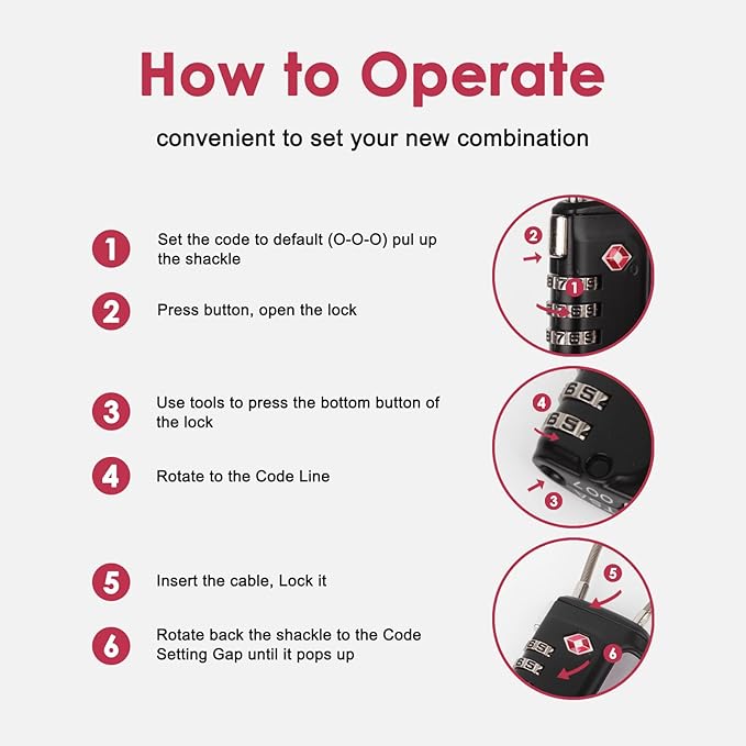 TSA Locks for Luggage, Compatible Locks 4 Digit Padlock for School Gym Sports Locker Combination Lock Security Padlock Travel Lock for Suitcase Luggage Backpack, Cabinet Filing Cabinets（2 Pack ）