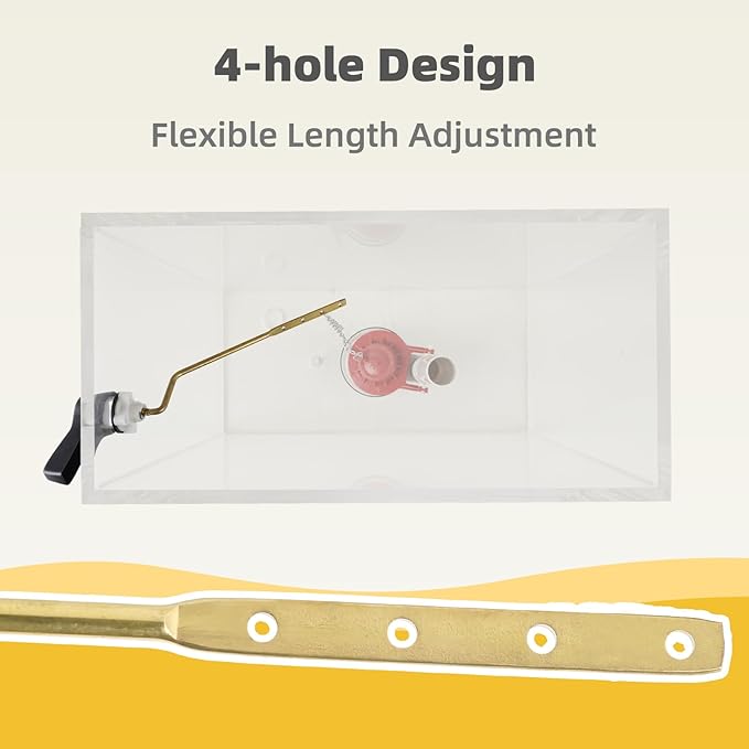 iFealClear Universal Metal Side Toilet Flush Hnadle Replacement, Angle Mount Toilet Handle Replacement Compatible with Kohler, American Standard, TOTO, Mansfield, Solid Brass, Oil Rubbed Bronze