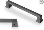 10 Pack 5 Inch(128mm) Hole Center Matte Dark Gunmetal Gray Modern Cabinet Pulls Kitchen Cabinet Handles Kitchen Cabinet Hardware Timeless Drawer Pulls for Dresser Cupboard Wardrobe, Gray(5x10)