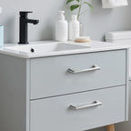 10 Pack 3.75 Inch(96mm) Hole Center Modern Brushed Satin Nickel Cabinet Pull Handle Timeless Vanity Drawer Pull Handle Classic Cabinet Hardware for Kitchen Bathroom, Screws Included, Nickel-B(3.75x10)