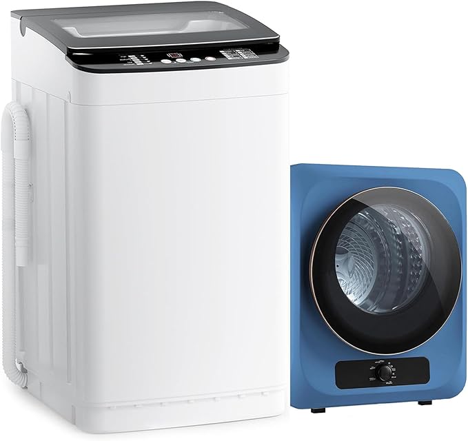 Auertech Portable Washer and Dryer Combo Set, 28 lbs Fully Automatic Washing Machine, 1.5 CuFt Portable Dryers, Compact Washer and Dryer for Apartment, RV, Dorm