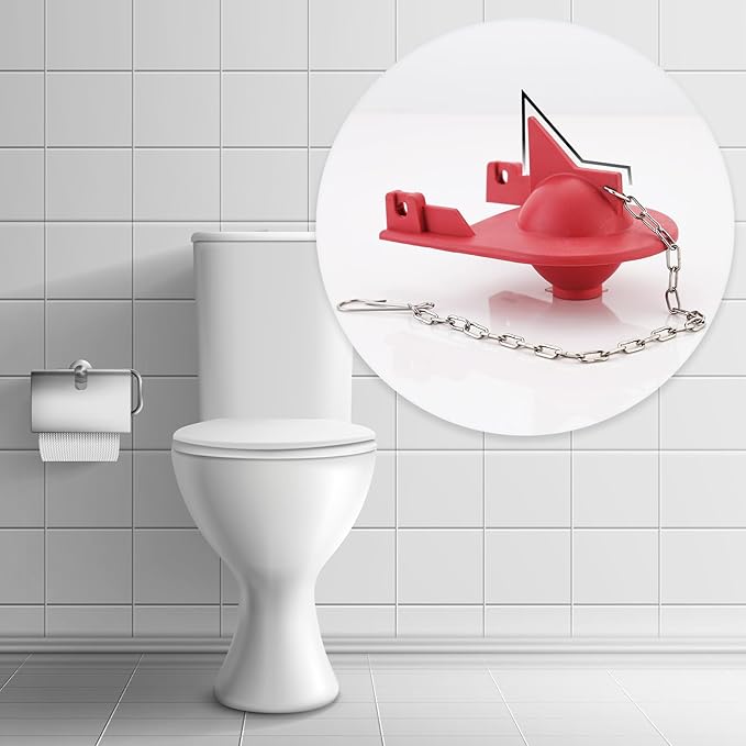 2 Inch Shark Fin Toilet Flapper Compatible with Kohler GP1078440, Toilet Flapper Replacement Part, for Kohler Toilet Tank Parts Red (2 Pack)