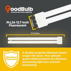 GoodBulb PLL24/827 | 24W 12.7" Twin Tube Compact Fluorescent Light Bulb | 4-pin 2G11 Base 2700K Soft White 1500 Lumen | 36000 Hour Long Life Biax | Pack of 10