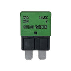 Auto Reset ATC/ATO 30 Amp Circuit Breaker Fuse for Automotive Marine RV Car Truck Audio Battery Protection Automatic Reset | Low Profile (30A, 1 Pack)