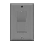 LIDER Dimmer Paddle Switch for Dimmable 300W LED/CFL Lights, 1-Pole or 3-Way, 120 V, Modern Upgrade, UL Listed, Wall Plate Included, Gray