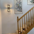 LamQee 20 Inch Modern Outdoor Wall Lights, Integrated LED 1000LM Exterior Lighting Fixture Dual Rectangle Outdoor Sconce, Black Metal Wall Mount Porch Light Outside Lamp for House Garage Door Patio