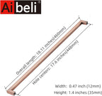 Antique Copper Cabinet Pulls 17-5/8 Inch Hole Centers(448mm), Long Cabinet Handles Appliance Square Drawer Pulls 10 Pack, Stainless Steel Wardrobe Handles