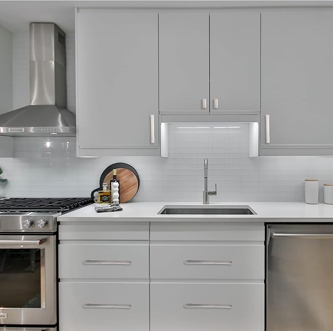 COTYKILEY 6 Pack 7.5 Inch(192mm) Brushed Satin Nickel Cabinet Handles Kitchen Cabinet Pulls Cabinet Door Handles Kitchen Cabinet Hardware Cupboard Drawer Pulls Dresser Handles