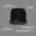 Ezprotekt 24 Pcs Extra Small Square Chair Leg Floor Protectors, Silicone Felt Furniture Pads, Dining Table Leg Caps Covers Protectors for Hardwood Floors No Scratches (S Fit: 0.55" - 0.75", Black)