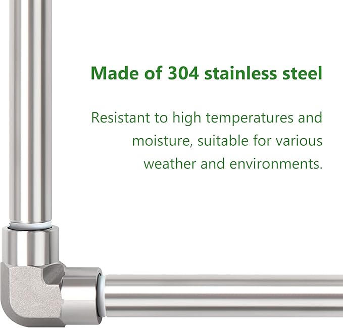 TAISHER 4PCS Stainless Steel Pipe Fittings, 3/8" NPT x 3/8" NPT Male Threaded, 2" Length Nipple Cast Pipe