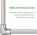 TAISHER 4PCS Stainless Steel Pipe Fittings, 3/4" NPT x 3/4" NPT Male Threaded, 4" Length Nipple Cast Pipe