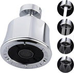 iFealClear Kitchen Sink Faucet Head with Metal Ball Joint, 360° Swivel Faucet Sprayer Head, Big Angle Sink Faucet Aerator Adapter 55/64-27UNS Female Thread, 4 Spray Modes, Extra Brass Adapters, Chrome