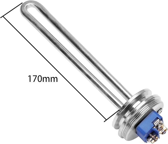 DERNORD 1.5 Inch (OD50.5mm) Tri-clamp Heating Element 120V 1500W Electric Water Heater High Watt Density