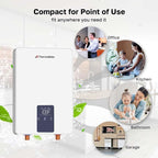 Tankless Water Heater Electric for Sink Faucet, ThermoMate 6000W 240V Point of Use Mini Instant Hot Water Heater CSA Certified with Self-modulating, 1.07GPM at 35°F Rise