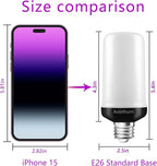 Flame Light Bulbs, 4 Modes LED Flame Effect Light Bulb, E26 Base Flickering Light Bulb with Gravity Sensor,Flickering Light Bulbs Halloween Home Party (Purple-2 Pack)