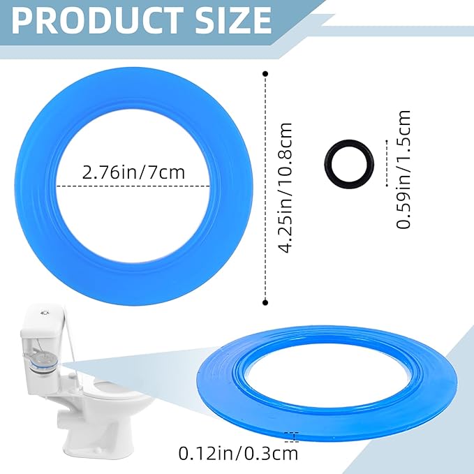 3 Pack Flush Valve Seal for American Standard & Eljer Toilets,Upgraded Silicone Material 7301111-0070A Replacement with O Rings for Champion 4 and Eljer Titan 4