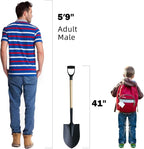 Shovel for Digging,Heavy Duty Garden Shovel with D-Handle,41 Inch Round Point Wooden Handle,Ideal for Gardening,Landscaping,Beach,and Snow Removal