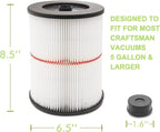 1 Pack 9-17816 Filter for Craftsman Shop Vac Filter Wet/Dry Cartridge Filter Replacement fit 5/6/8/12/16/32 Gallon & Larger Vacuum Cleaner