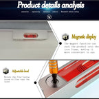 Bar type high-precision level, high-precision aluminum alloy metal adjustable level, bubble square bar type luminous magnetic multi specification ruler (66x15x17mm)