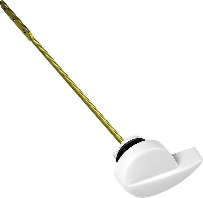 Universal Toilet Handle Lever Replacement - Toilet Flusher Replacement, Side Mount Toilet Tank Lever Fits Most Toilet Tanks - Efficient and Easy to Install Toilet Handle Replacement - White Finish
