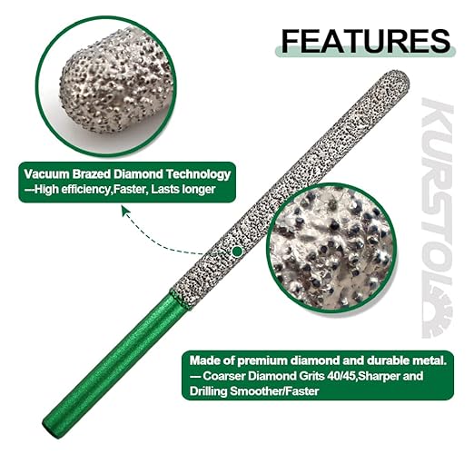 Diamond Mortar Raking Bit - 2pcs 7.2mm x 74mm Round Shank Tuck Point Pin for Brickwork Joint Mortar Removal Masonry,Stone,Concrete Drill Bit