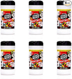 Hyper Wipes, 6 Pack Heavy Duty Hand & Tool Cleaning Wipes, 8"x12" Size Multi-Surface Cleaning Wipes, Degreasing, All Purpose Cleaner, Bathroom, Mechanic, Work Surface Wipes, 540 Count Canister