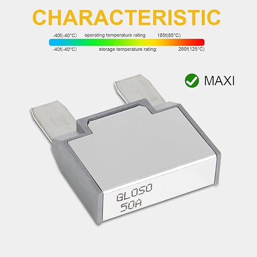 GLOSO E81 Maxi Blade Circuit Breaker 25A, T1 Auto Reset (25A - 3 Pack)