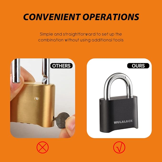 Combo Lock, Heavy Duty Outdoor Combination Lock Weatherproof, Combination Padlock for Outdoor Use