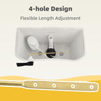 iFealClear 2 Pack Universal Metal Toilet Tank Flush Lever Replacement, Front Mount Handle Toilet Tank Trip Lever with 2 Pieces Stainless Steel Flapper Chains, Easy Install, Solid Brass, Matte Black